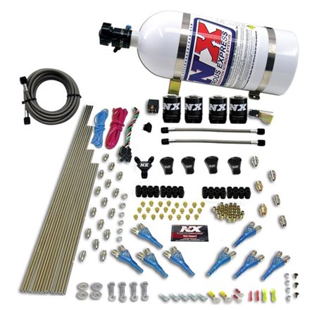 Nitrous Express Pro-Shk/Gas 4 Solenoids Nitrous Kit (200-600HP) w/10lb Bottle