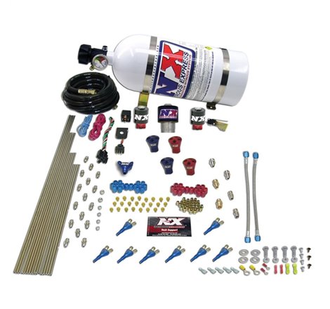 Nitrous Express Pro-Shk/Gas 2 Fuel 1 Supershark Solenoid Nitrous Kit (200-600HP) w/10lb Bottle