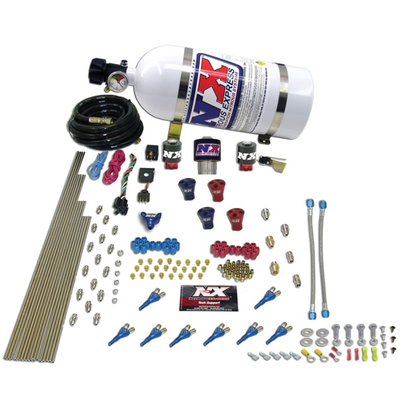 Nitrous Express Pro-Shk/Gas 2 Fuel 1 Supershark Solenoid Nitrous Kit (200-600HP) w/10lb Bottle