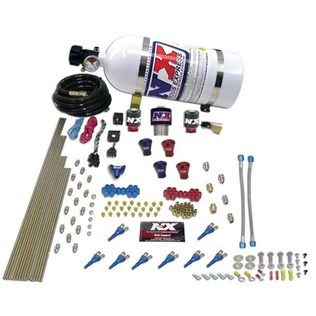 Nitrous Express Pro-Shk/Gas 2 Fuel 1 Supershark Solenoid Nitrous Kit (200-600HP) w/15lb Bottle