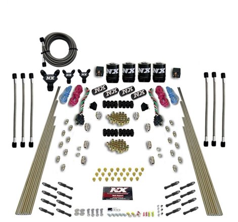 Nitrous Express 8 Cyl Dry Direct Port Dual Stage 4 Solenoids Nitrous Kit (200-600HP) w/o Bottle