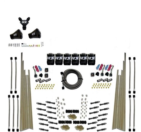 Nitrous Express 8 Cyl Dry Direct Port Three Stage 6 Solenoids Nitrous Kit (200-600HP) w/o Bottle