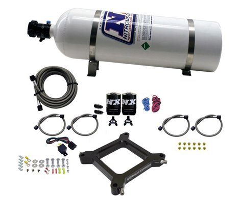 Nitrous Express 4150 Assassin Plate Stage 6 Nitrous Kit (50-300HP) w/15lb Bottle