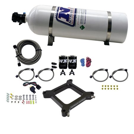 Nitrous Express 4150 Assassin Plate Stage 6 Nitrous Kit (50-300HP) w/15lb Bottle