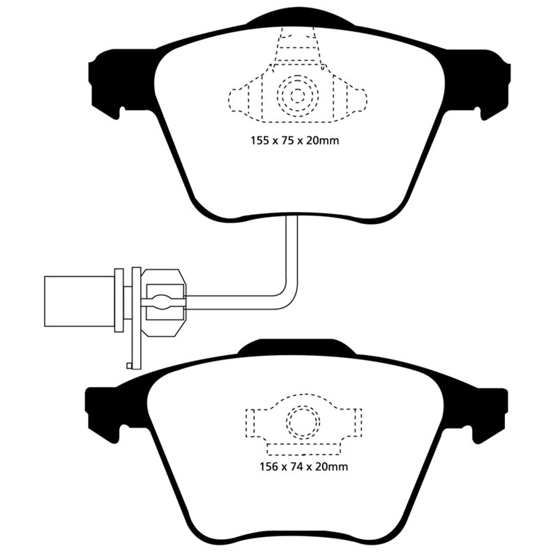 EBC 04-08 Audi S4 4.2 Bluestuff Front Brake Pads