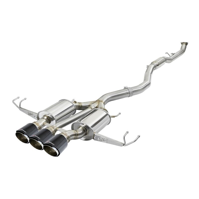 aFe Takeda 3in 304 SS Cat-Back Exhaust w/ Carbon Fiber Tips 17-18 Honda Civic Type R L4 2.0L (t)