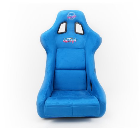 NRG FRP Bucket Seat ULTRA Edition - Large (Blue Alcantara/Gold Glitter Back)