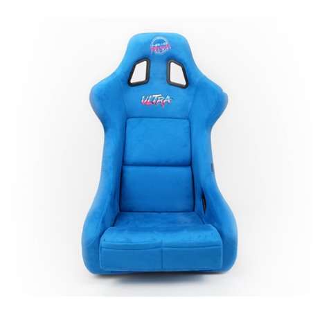 NRG FRP Bucket Seat ULTRA Edition - Large (Blue Alcantara/Gold Glitter Back)