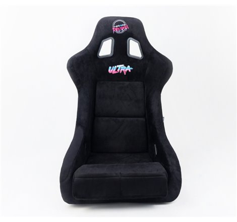 NRG FRP Bucket Seat ULTRA Edition - Large (Black Alcantara/Gold Glitter Back)