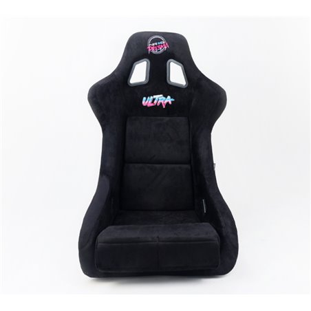 NRG FRP Bucket Seat ULTRA Edition - Large (Black Alcantara/Gold Glitter Back)