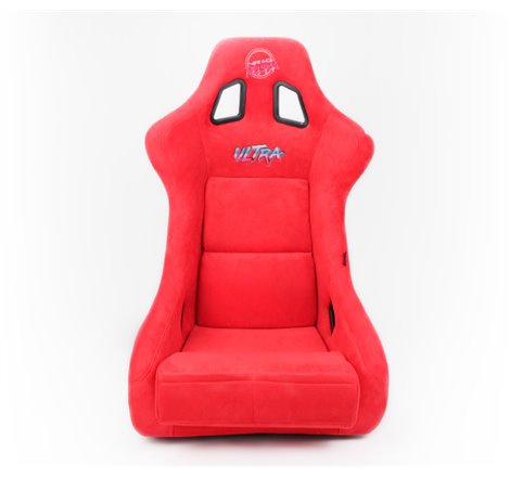 NRG FRP Bucket Seat ULTRA Edition - Large (Red Alcantara/Gold Glitter Back)