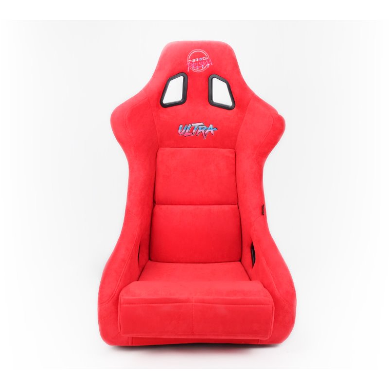 NRG FRP Bucket Seat ULTRA Edition - Large (Red Alcantara/Gold Glitter Back)