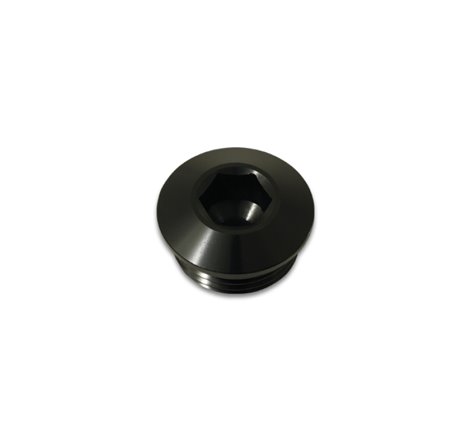 Vibrant Aluminum -10AN ORB Slimline Port Plug w/O-Ring - Anodized Black