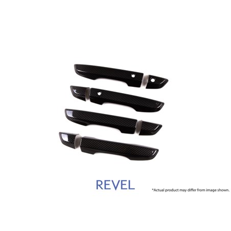 Revel GT Dry Carbon Door Outer Handle Cover (FL/FR/RL/RR) 16-18 Honda Civic - 8 Pieces