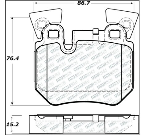 StopTech 08-13 BMW 1-Series Street Select Rear Brake Pads