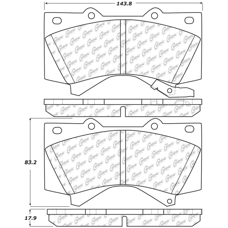 StopTech 2008 Lexus LX570 Front Truck & SUV Brake Pad