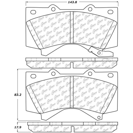 StopTech 2008 Lexus LX570 Front Truck & SUV Brake Pad