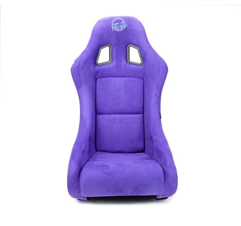 NRG FRP Bucket Seat PRISMA Edition w/ Pearlized Back Purple Alcantara - Medium