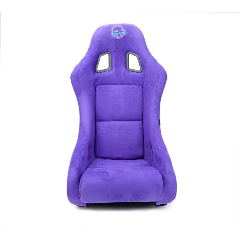 NRG FRP Bucket Seat PRISMA Edition w/ Pearlized Back Purple Alcantara - Medium