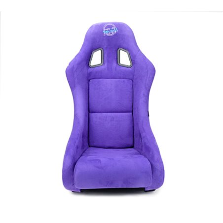 NRG FRP Bucket Seat PRISMA Edition w/ Pearlized Back Purple Alcantara - Medium