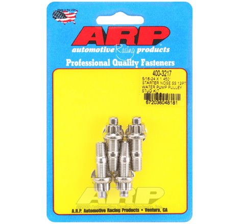 ARP 5/16-24 x 1.450 Starter Nose SS 12Pt Water Pump Pulley Stud Kit