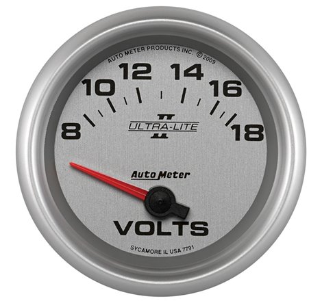 Autometer Ultra-Lite II 2-5/8in 18V Electric Voltmeter Gauge