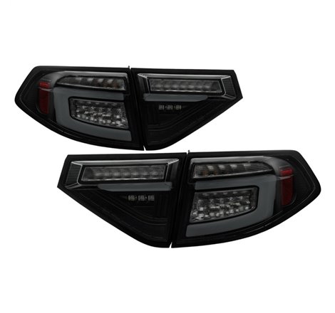 Spyder 08-14 Subara Impreza WRX Hatchback LED Tail Lights Seq Signal Blk Smoke ALT-YD-SI085D-SEQ-BSM