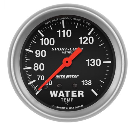 Autometer 2-5/8in 60-140 Degree C Mechanical Water Temperature Sport-Comp Gauge