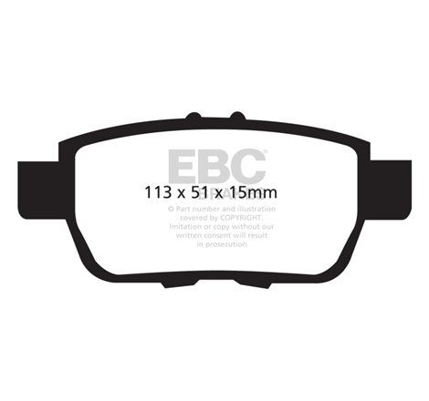 EBC 05-14 Honda Ridgeline 3.5 Greenstuff Rear Brake Pads