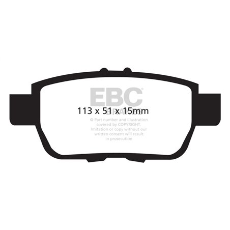 EBC 05-14 Honda Ridgeline 3.5 Greenstuff Rear Brake Pads