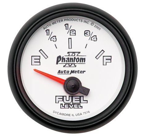 Autometer Phantom II 2-1/16in 240E - 33F OHM Electric Fuel Level Gauge