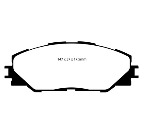 EBC 06-08 Toyota RAV 4 2.4 (3rd Row Seats) Greenstuff Front Brake Pads