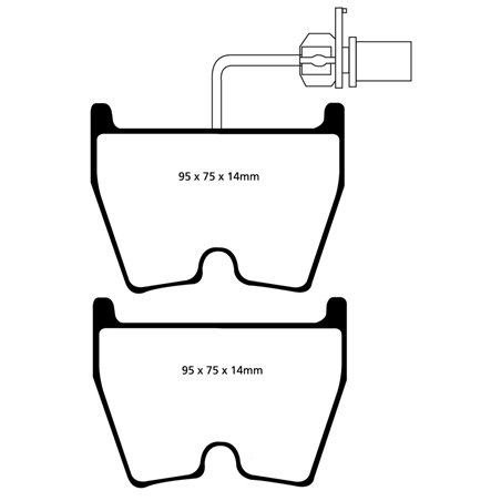 EBC 06-09 Audi RS4 4.2 (Cast Iron Rotors) Bluestuff Front Brake Pads