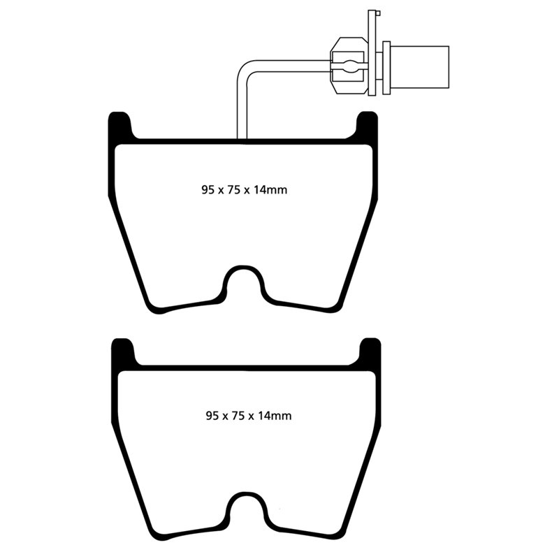 EBC 06-09 Audi RS4 4.2 (Cast Iron Rotors) Yellowstuff Front Brake Pads