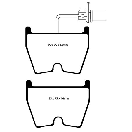 EBC 06-09 Audi RS4 4.2 (Cast Iron Rotors) Yellowstuff Front Brake Pads