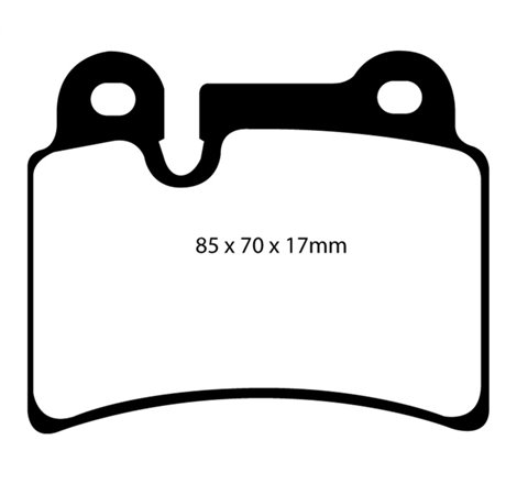 EBC 06-09 Volkswagen Touareg 3.6 (2 pin holes at top of backplate) Redstuff Rear Brake Pads