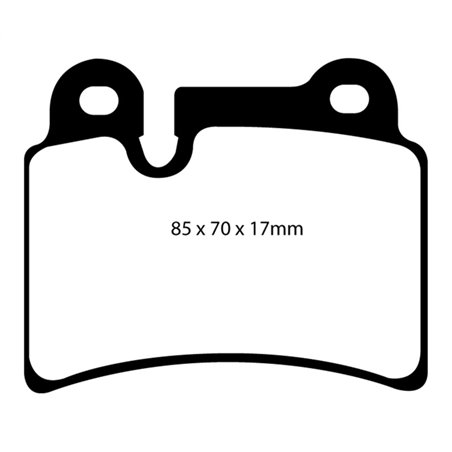 EBC 06-09 Volkswagen Touareg 3.6 (2 pin holes at top of backplate) Redstuff Rear Brake Pads