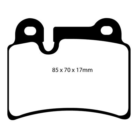 EBC 06-09 Volkswagen Touareg 3.6 (2 pin holes at top of backplate) Ultimax2 Rear Brake Pads