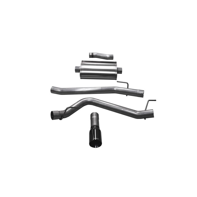 Corsa 2020 Jeep Gladiator JT 3.6L, Single Side Exit Cat-Back Exhaust System w/ Single 4in Black Tip