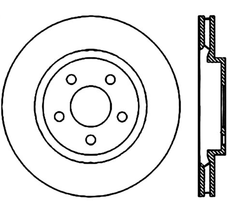 StopTech Sport Slotted (CRYO) 05-19 Chrysler 300 Rear Right Slotted Rotor