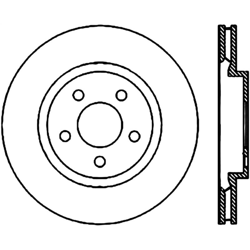 StopTech Sport Slotted (CRYO) 05-19 Chrysler 300 Rear Right Slotted Rotor