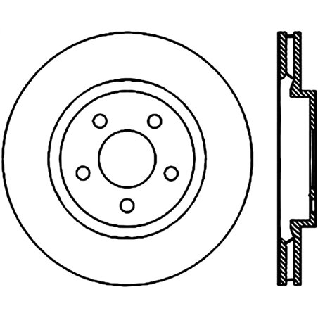 StopTech Sport Slotted (CRYO) 05-19 Chrysler 300 Rear Right Slotted Rotor