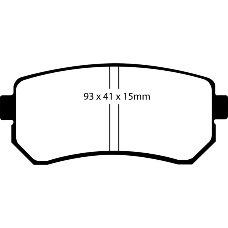 EBC 06-11 Hyundai Accent 1.6 Redstuff Rear Brake Pads