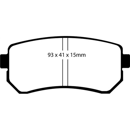 EBC 06-11 Hyundai Accent 1.6 Redstuff Rear Brake Pads