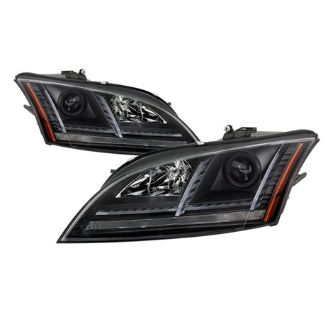 Spyder 08-15 Audi TT (HID Model Only) Projector Headlights - Sequential Signal - Black