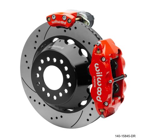 Wilwood Narrow Superlite 4R Rear P-Brk Kit 14.00in Rotor Big Ford New Style 2.50in Offset - SRP Red