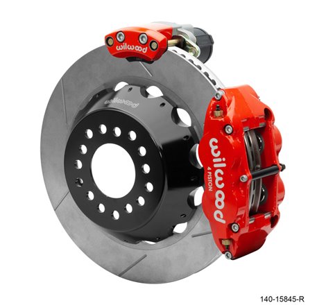 Wilwood Narrow Superlite 4R Rear P-Brk Kit 14.00in Rotor Big Ford New Style 2.50in Offset - Red