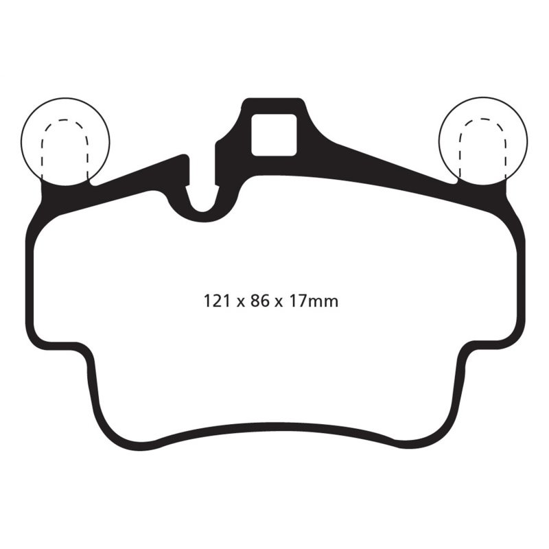 EBC 07-08 Porsche 911 (997) (Cast Iron Rotor only) 3.6 Carrera 2 Bluestuff Front Brake Pads