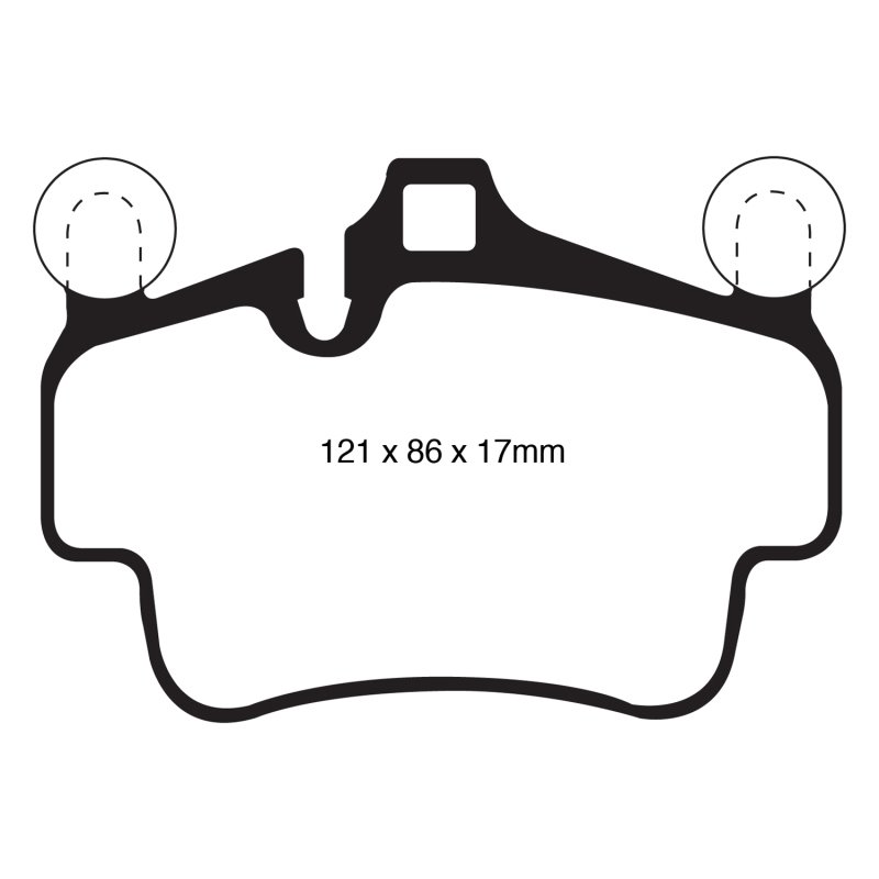 EBC 07-08 Porsche 911 (997) (Cast Iron Rotor only) 3.6 Carrera 2 Redstuff Front Brake Pads