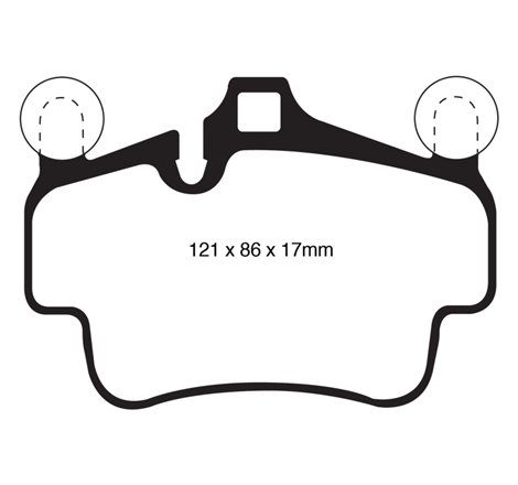 EBC 07-08 Porsche 911 (997) (Cast Iron Rotor only) 3.6 Carrera 2 Yellowstuff Front Brake Pads